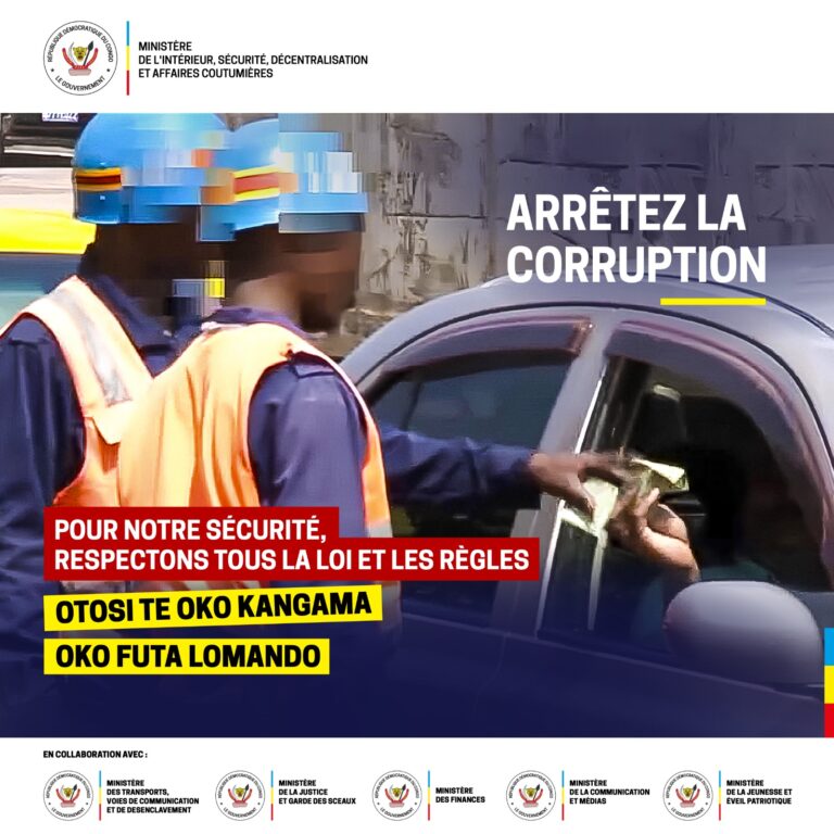 Lutte contre la corruption et respect du code de la route en RDC : une campagne nationale en cours