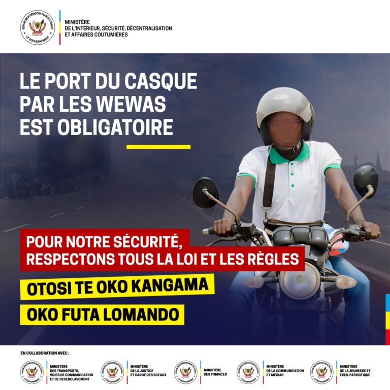 Port du casque obligatoire pour les conducteurs de wewas : une mesure de sécurité renforcée